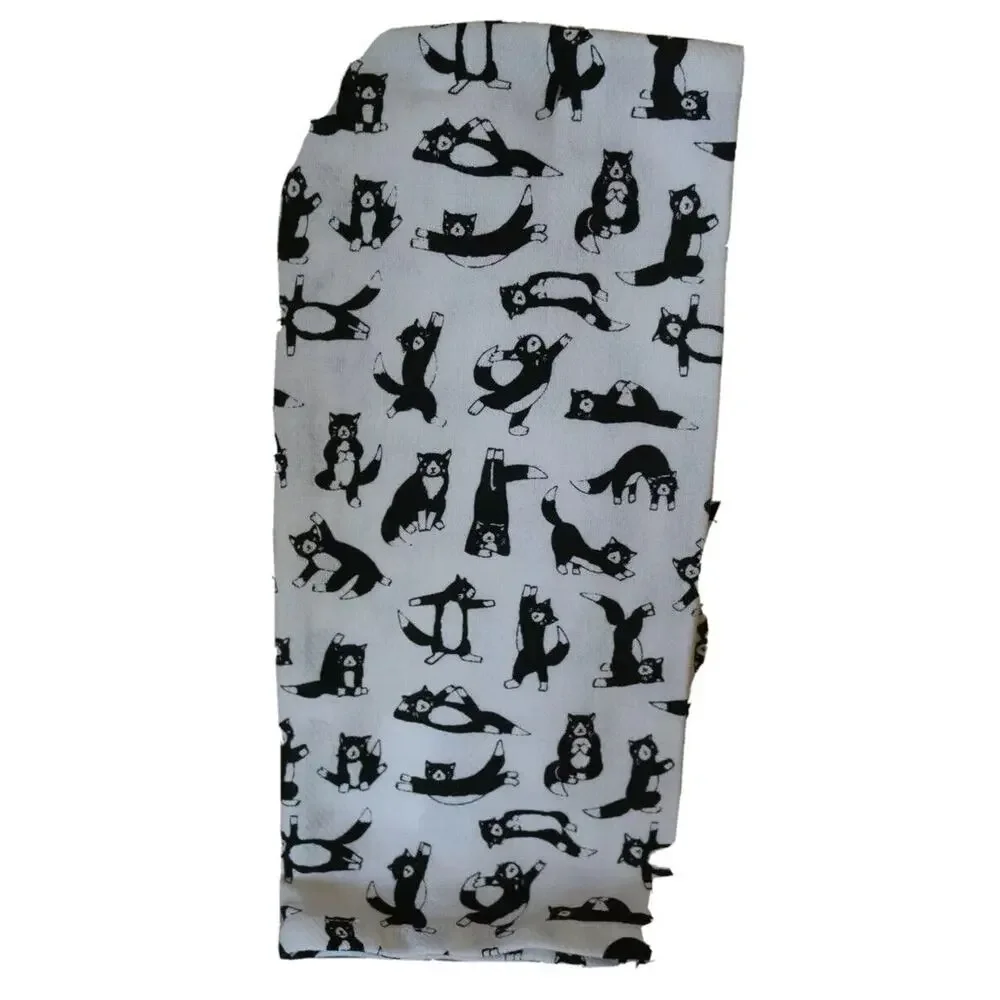 New Black and White Cats in Yoga Poses Paws & Reflect Cat Kitchen Tea Towel Set